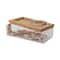 Simplify Bamboo Lid Square Clear Organizer